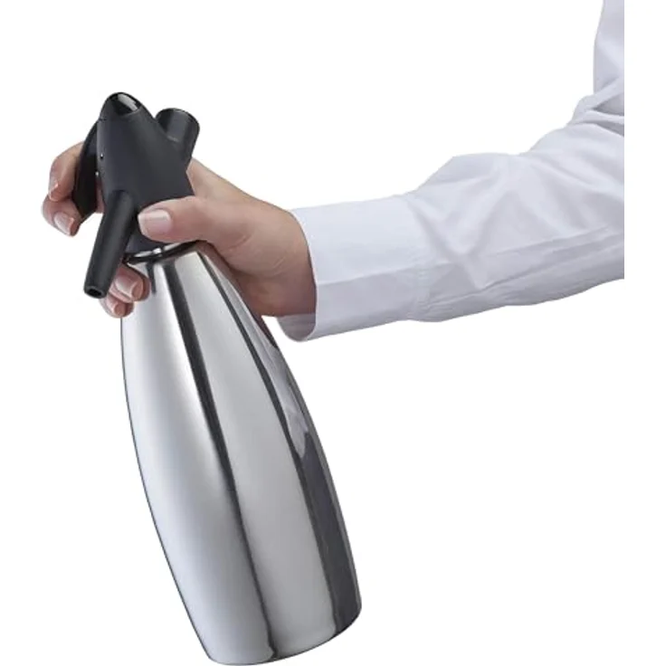 Kayser Siphon Selltz Wassersiphon, Edelstahl, Einfache Handhabung, 9 cm – Bild 3