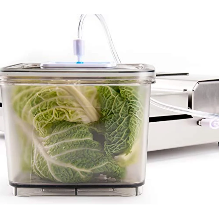 Gastroback 46111 Vakuumier-Behälterset 2 TLG. (eckig), 1,0 Liter (18 x 18 x 8, 2,8 Liter (18 x 18 x 15,5 cm), Kunststoff, sonstige – Bild 6