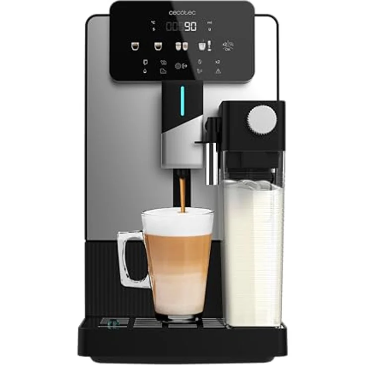 Cecotec Kaffeemaschine Cremmaet Latte 19Bar Inox, vollautomatische Espressomaschine mit 1,1 L Wassertank für Kaffeebohnen – Bild 2