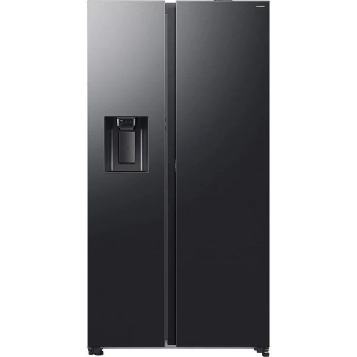 Samsung RS80F64KEFEF, Side by Side Kühl-Gefrier-Kombination mit 640 Liter Nutzinhalt, AI Sprachsteuerung, Black Steel