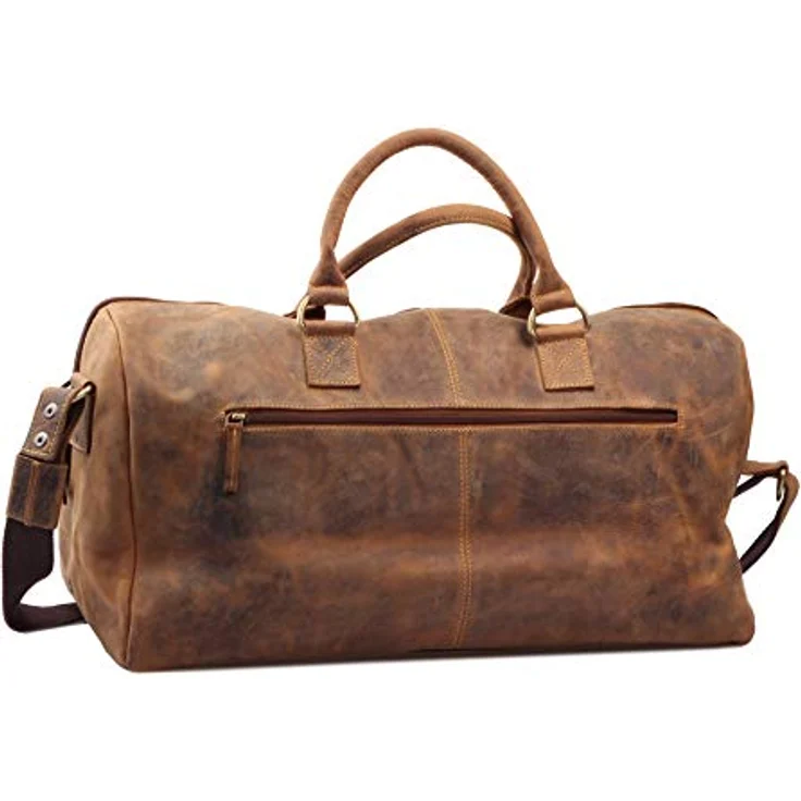 Greenburry Vintage Weekender Reisetasche, Leder 50 cm, braun, 100% Leder, 50 x 26 x 36 cm – Bild 3