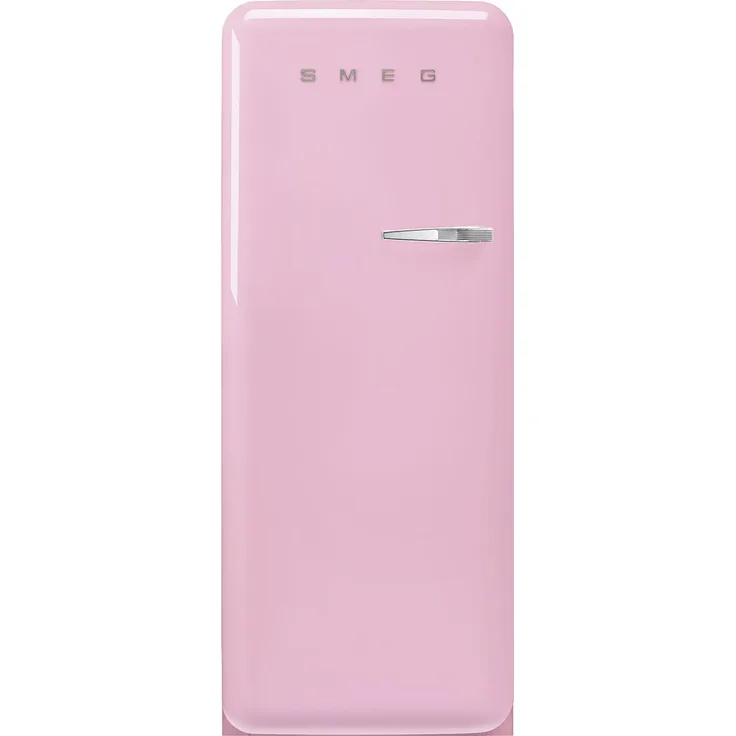 Smeg FAB28LPK6, Kühl- und Gefrierkombination Freistehend mit 270 l, Retro-Design in Pink, LED-Beleuchtung, Multi Flow und elektronischer Temperatur-Regelung
