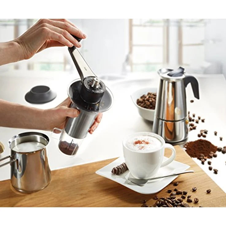 GEFU 16330 Kaffeemühle Lorenzo - Edelstahl, 11 Mahlstufen, für Espresso, Filterkaffee und French Press Kaffee, silber - Preisvergleich – Bild 2