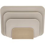 Rosti Choptima Schneidebrett Set mit Halter/Ständer, Küchenbrett, Brotschneidebrett & Servierbrett, 3er-Set, Hygienisch, Spülmaschinenfest, aus Kunststoff, Humus