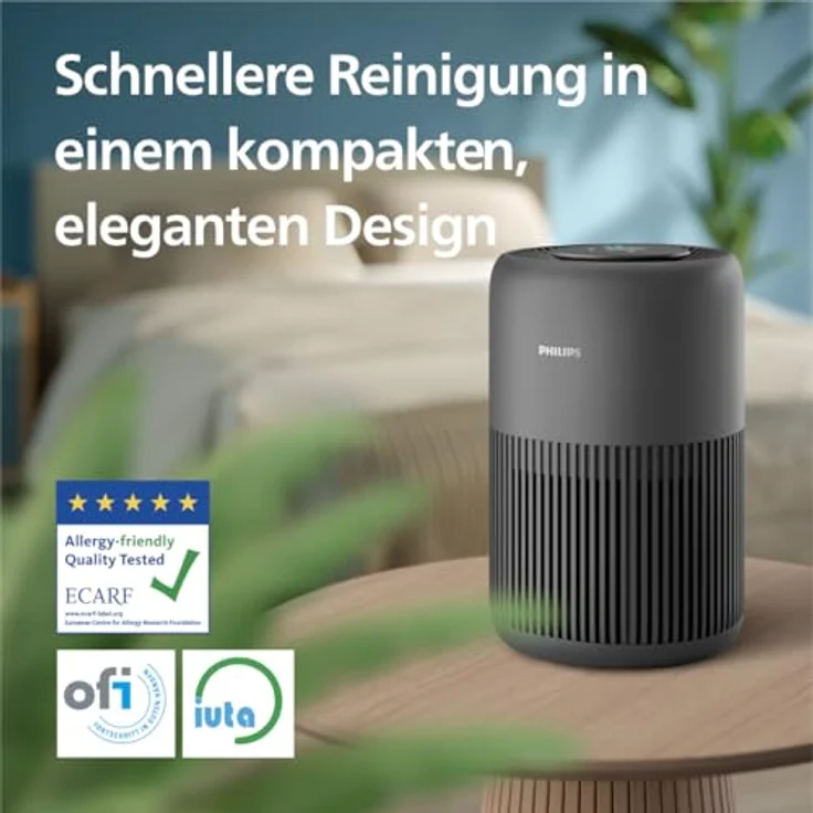 Philips Luftreiniger 900 Serie, HEPA NanoProtect + Aktivkohlefilter, CADR 250m³/h für 65m² Allergiker, leise, intelligent und energieeffizient (AC0951/13) – Bild 3