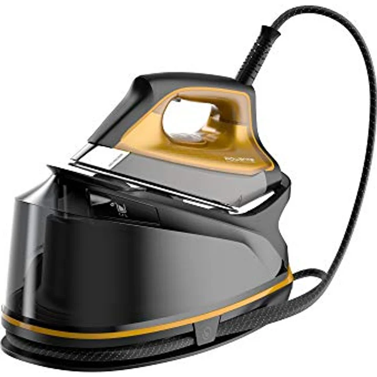 Rowenta DG7644 Compact Steam Pro Dampfbügelstation (2200 Watt, extra Dampfstoß: 325 g-Min., Tankfüllmenge: 1100 ml) schwarz-gelb – Bild 3