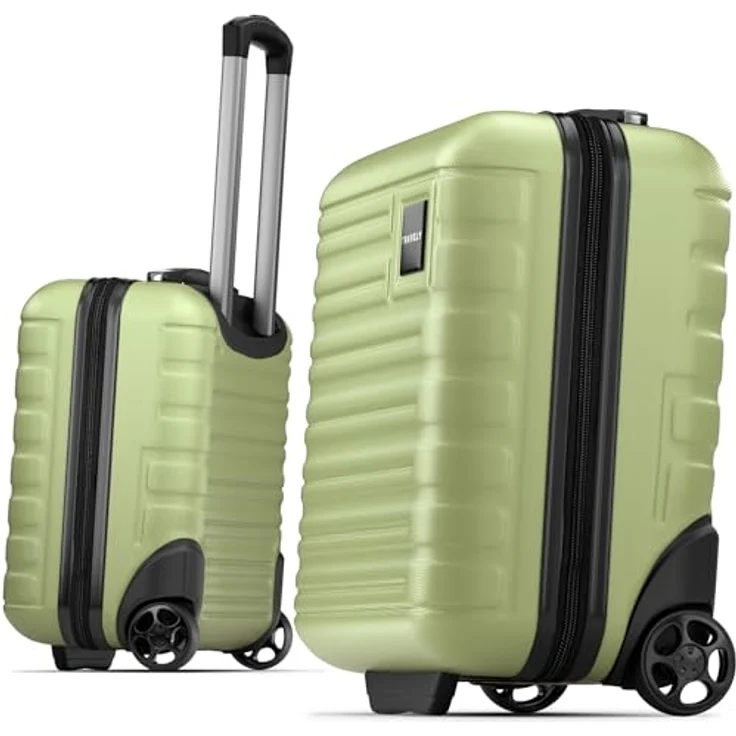 Travely Premium Handgepäck Koffer 40x30x20cm, 26L mit sanften Rollen, passend für Ryanair, Lufthansa und Eurowings, Schwarz – Bild 1