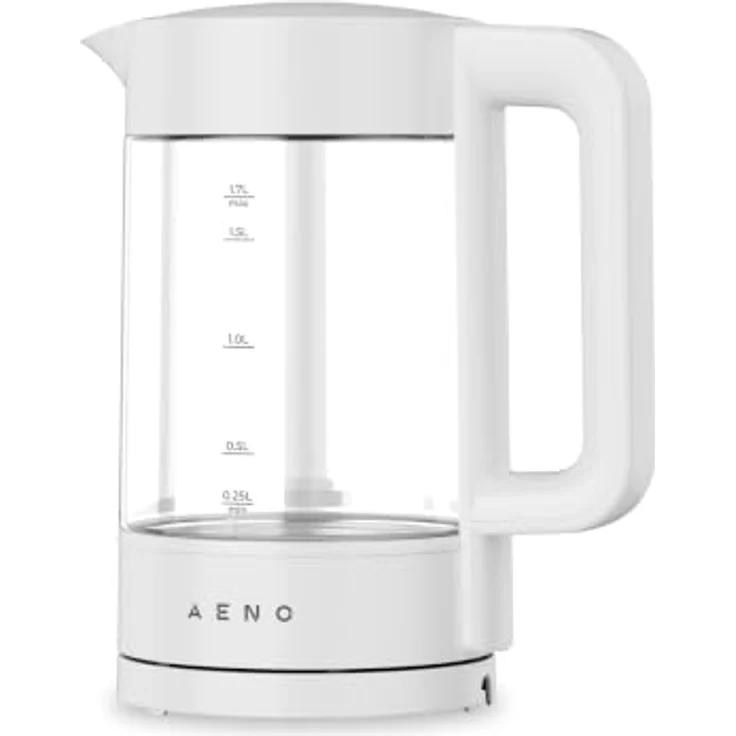 Aeno EK5 Elektrischer Wasserkocher, 1,7 Liter, Glas, Temperaturregelung 40-100°C, Strix-Technologie, LED-Beleuchtung – Bild 3