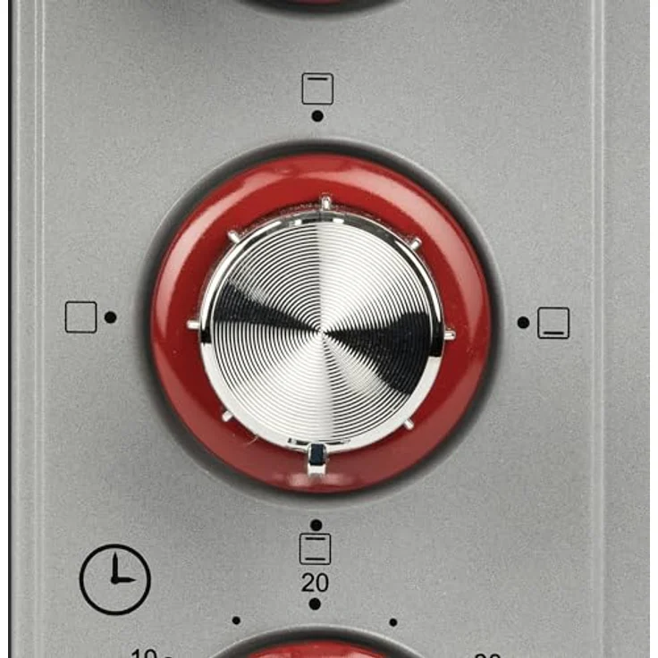Girmi FE20, 20 l Edelstahl Minibackofen, freistehend, Drehregler, Temperaturbereich 100 - 230 °C, Quarzheizung, Silber – Bild 4