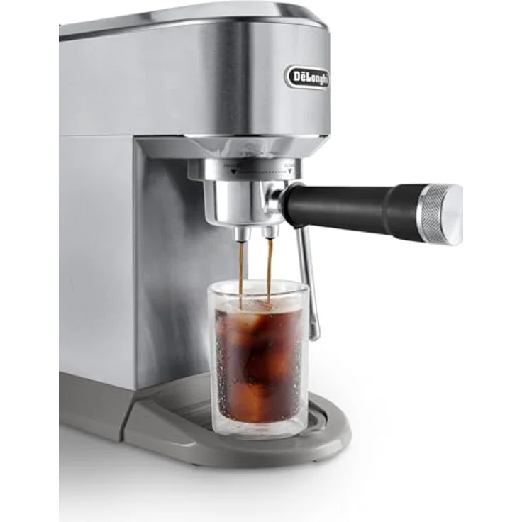 De'Longhi DEDICA DUO, Espressomaschine mit integriertem Milchaufschäumer, Metallic, für 2 Tassen, 4 Speicherplätze – Bild 5