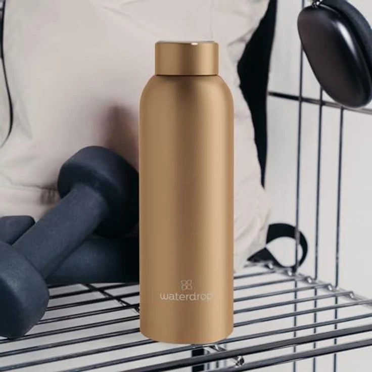 waterdrop MICRODRINK Steel Bottle 600ml isolierte Trinkflasche auslaufsicher | Thermosflasche 24h kalt, 12h heiß | doppelwandige Edelstahl Wasserflasche | bruchsicher | Kohlensäure geeignet – Bild 5