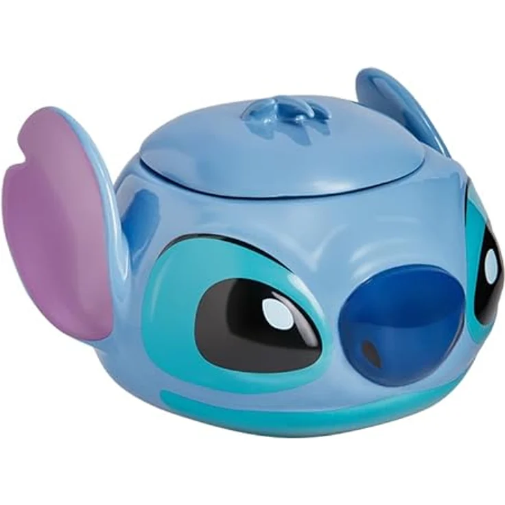 Paladone Stitch Keksdose - Cyanblaue Keramik-Keksdose mit Deckel, offiziell lizenziertes Disney Produkt, ideal zur Aufbewahrung von Keksen & Trockenwaren – Bild 4