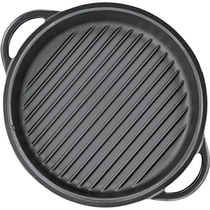 Küchenprofi Schmortopf BBQ, Emaillierter Gusseisen Topf für Grill und Herd, Ø 26 cm, 5 L, Schwarz – Bild 4