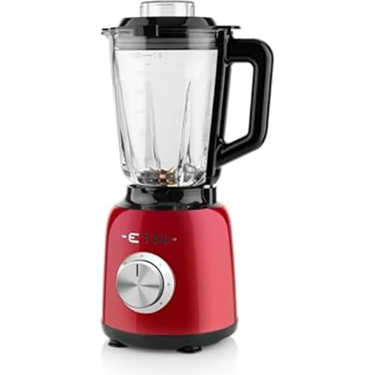 ETA Standmixer Storio I 1 200 Watt | 3 Geschwindigkeiten | 26.000 Umdrehungen/min | Pulsfunktion | 1,5 Liter Gla Behälter | BlendeX Messer | Rot – Bild 3