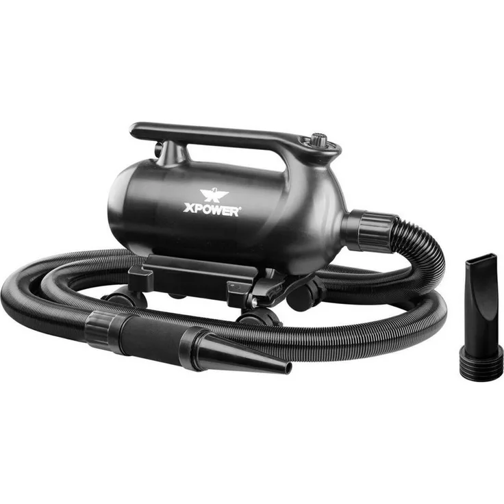 XPOWER A-16 Autotrockner Gebläse, 2200 W, mobile Lenkrollen, 30ft selbstexpandierender Schlauch, flexible Anwendung, hitzebeständig