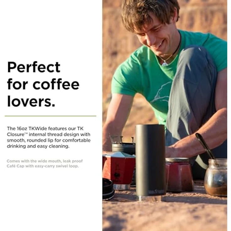 KleanKanteen Herren TKWide VI Trinkflasche, Black, One Size – Bild 3