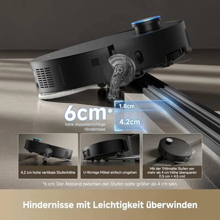 DREAME X50 Master Staubsaugerroboter mit 24,9cm Basisstation, automatisches Nachfüllen und Entleeren, Nachlaufsystem, AI Hindernisvermeidung und 360° Navigation, 20.000 Pa – Bild 3