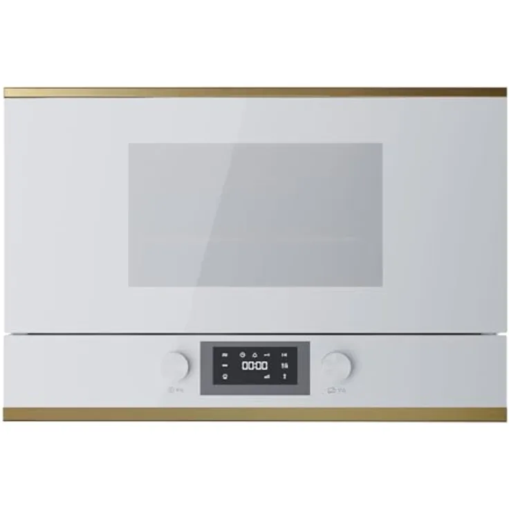 Küppersbusch MR 6330.0 W4 K-Series.3 Einbau-Mikrowelle 850 W Leistung, 22 Liter Garraumvolumen, Weiß/Gold