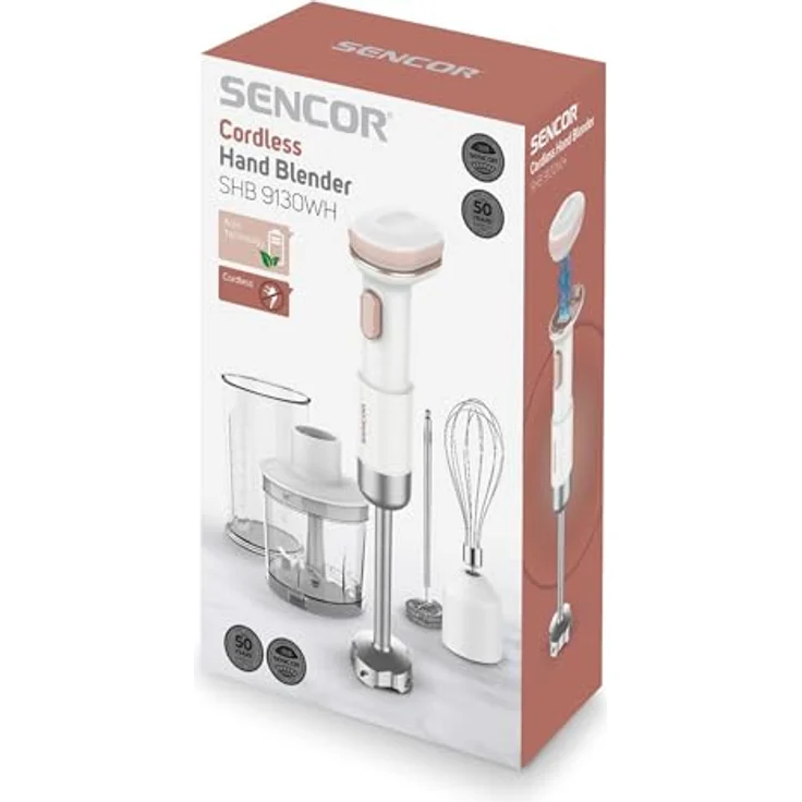 Sencor Drahtloser Stabmixer, 11,1 V 2000 mAh Lithium-Ionen-Akku, Titanmesser, USB-C-Ladung, inklusive Zubehör – Bild 6