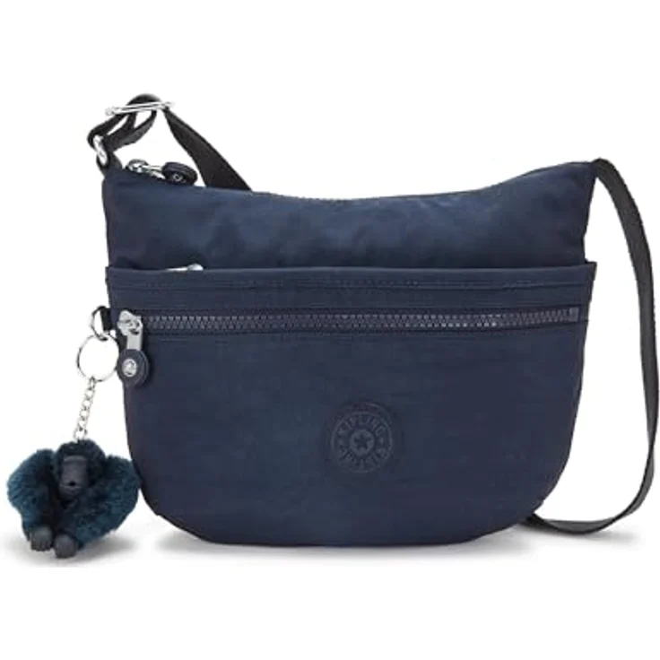 KIPLING Umhängetasche Basic Eyes Wide Open, kleine Crossbody Tasche, 24 cm, blau, mit mehreren Zipperfächern – Bild 4