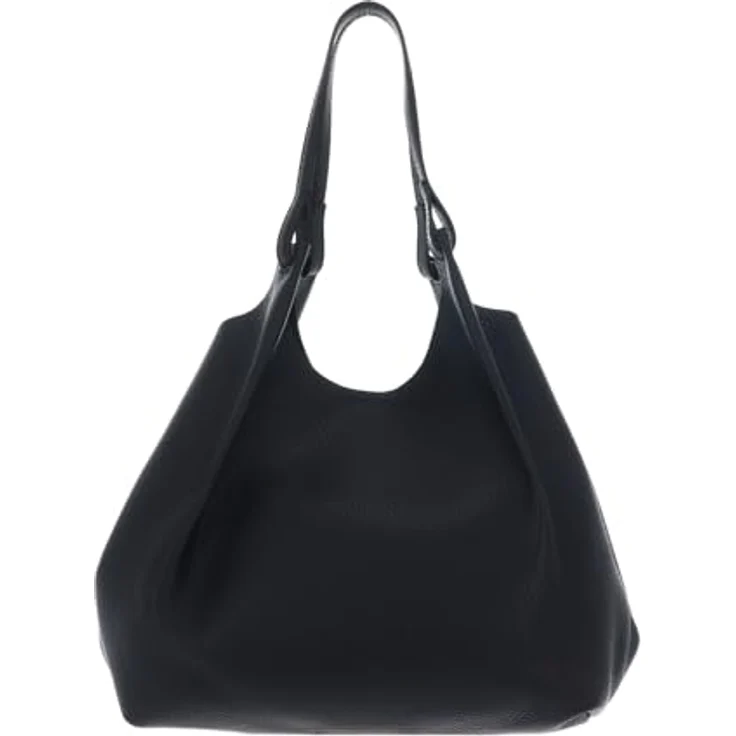 GIANNI CHIARINI Dua Shopper Set, 2-tlg. Shopping Bag aus echtem Rindsleder, Nero, mit geräumigem Hauptfach und Utensilientasche – Bild 4