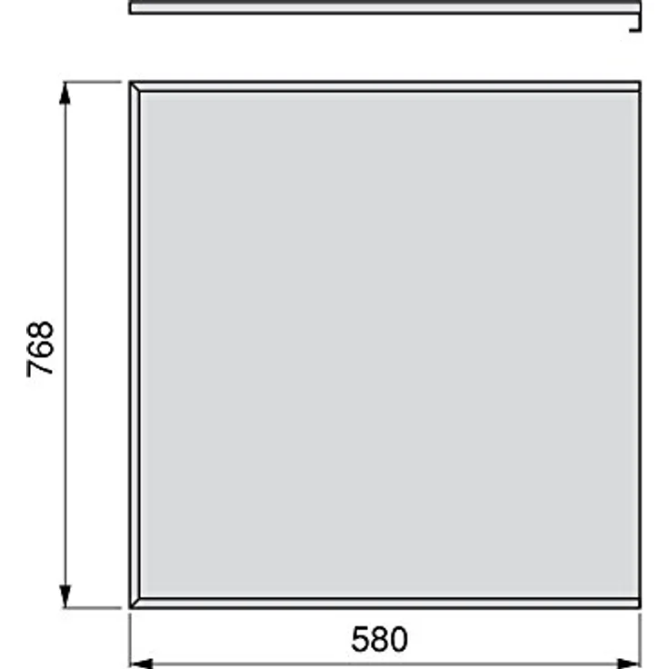 Emuca Bodenschutz für Küchenmöbel, 16mm Plattenstärke, Modul 800mm, 768x580mm, aus Kunststoff und Aluminium – Bild 2