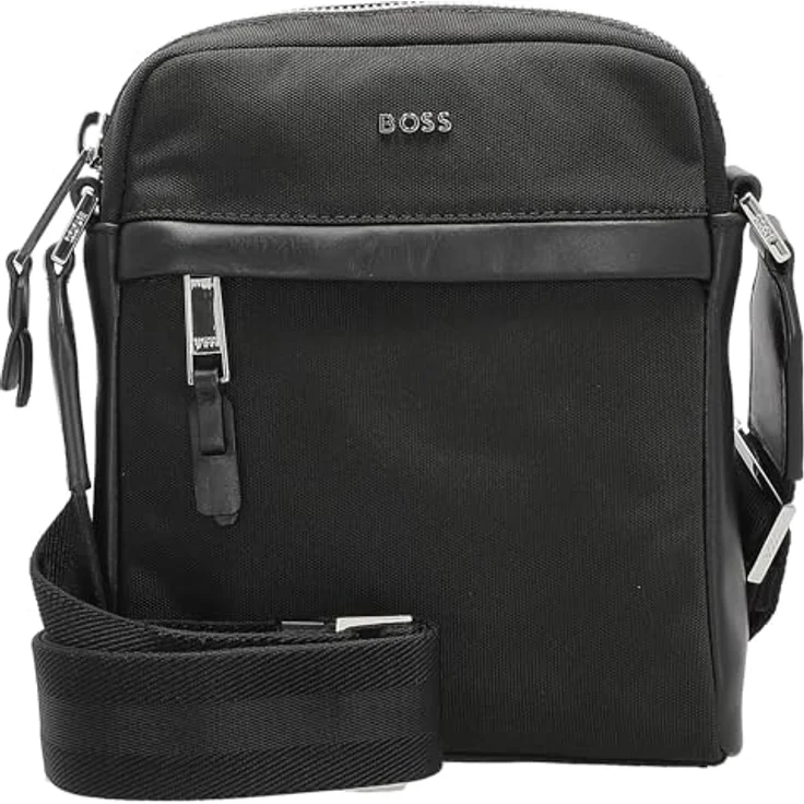 Hugo Boss Bodybag Highway NS Zip, stilvolle Crossbody Bag aus recyceltem Polyester, schwarz, kompakte Größe 18 x 5.5 x 21 cm – Bild 1