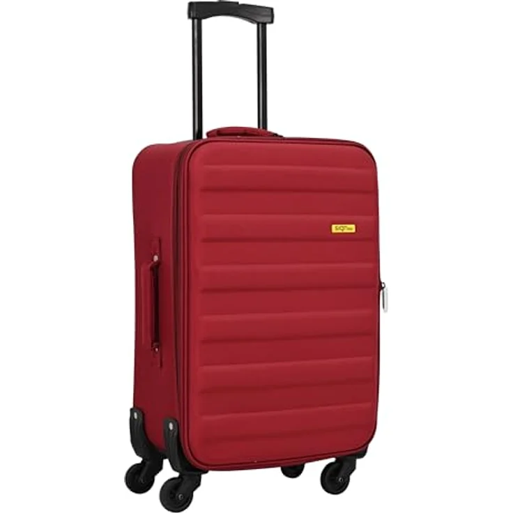 SIGN Stoffkoffer Reisekoffer Trolley (Handgepäck-Mittel-Groß-Set) + 5cm Dehnungsfuge (Weinrot, Großer Koffer (70cm)) - Leicht & stabil, 360° Rollensystem, Dehnungsfuge, Sicherheits-Zahlenschloss, Stapelbar – Bild 1