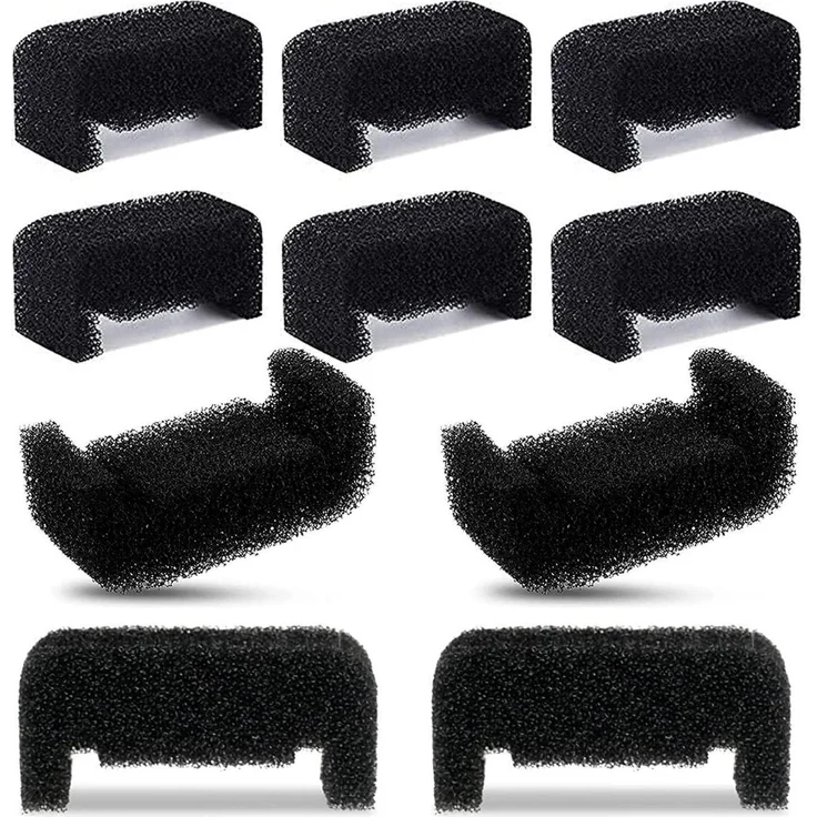 Hantoc 10x Schwammfilter für Katzenbrunnen, lebensmittelechter Ersatzfilter, 6.5x3x3 cm, hohe Adsorptionskapazität