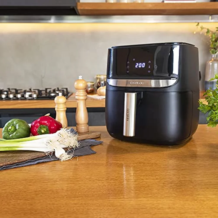 Cecotec Heißluftfritteuse 5,5 L Cecofry Advance Precision. 1700 W, ölfreie Diätfritteuse, Edelstahlfinish, Integrierter Waage, Temperaturregelung, 8 Modi, Betriebstimer – Bild 2
