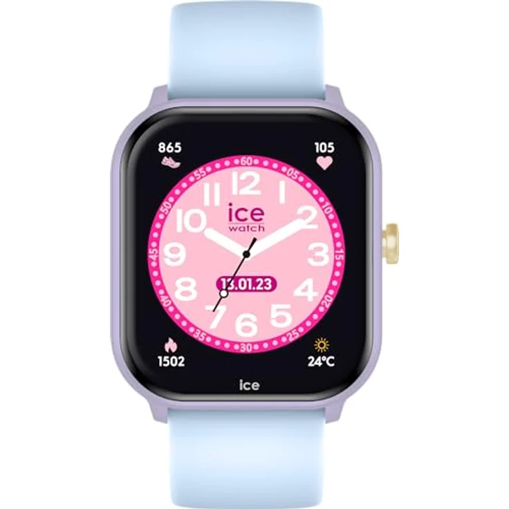 ICE-WATCH Ice smart junior 2.0 Purple Soft blue Connected Watch für Kinder mit blauem Silikonarmband - Kalenderfunktion, Bluetooth, Stoppuhr, Timer - 022801 (1,75 inch) – Bild 5