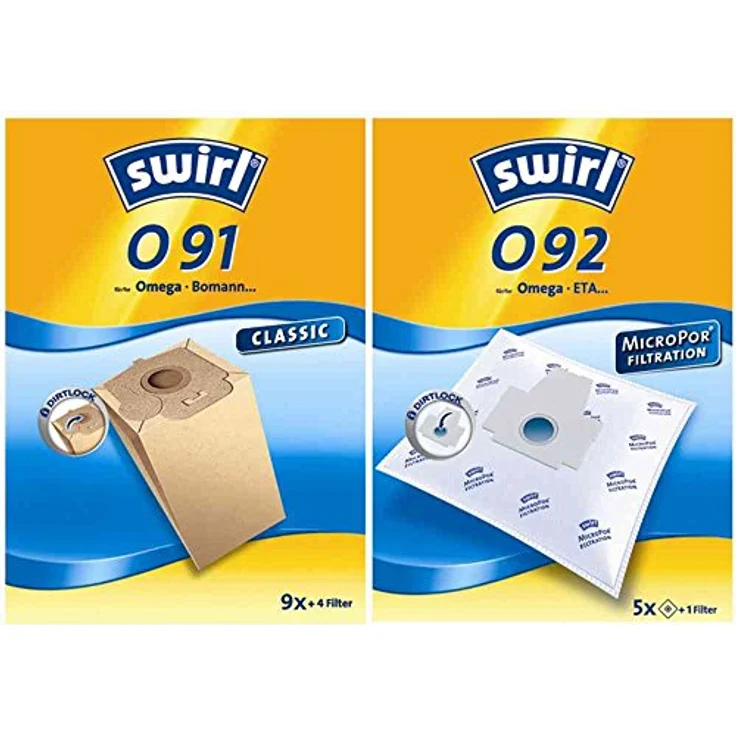 Swirl O91 Staubsaugerbeutel für Omega Serie: Comfort, 1 Stück – Bild 2