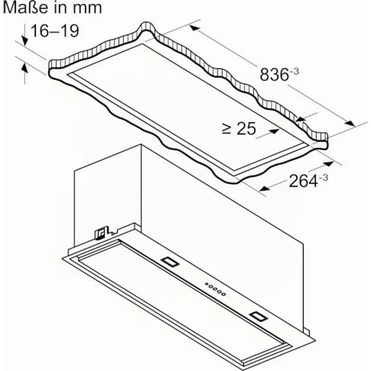 Bosch DLN87AC50, Lüfterbaustein 86 cm aus Edelstahl für flexible Küchenmontage – Bild 9