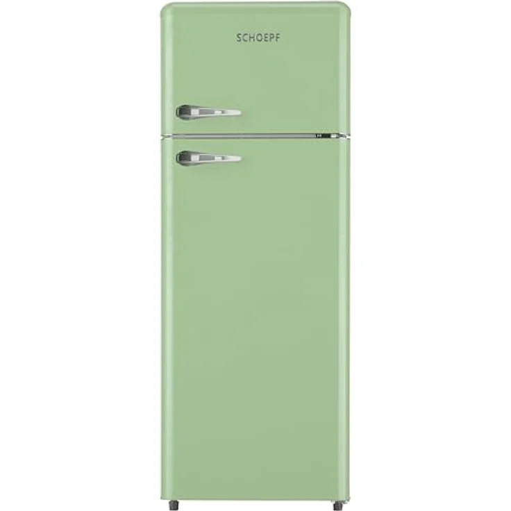 SCHOEPF Kühl-Gefrierkombination RKG218DSG, Retro Design, Mintgrün, 211 Liter, Energieeffizienzklasse D – Bild 1