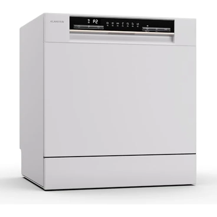 Klarstein Mini-Geschirrspüler Amazonia Eco 8, Leiser Tischgeschirrspüler für 8 Gedecke, 7 Spülprogramme, Weiß – Bild 1
