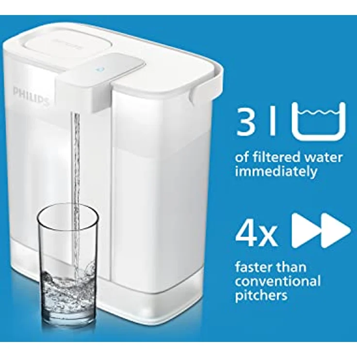 Philips Water Instant Water Filter - 3 l Fassungsvermögen, 1 l/min schneller Durchfluss, wiederaufladbar über USB-C – Bild 2