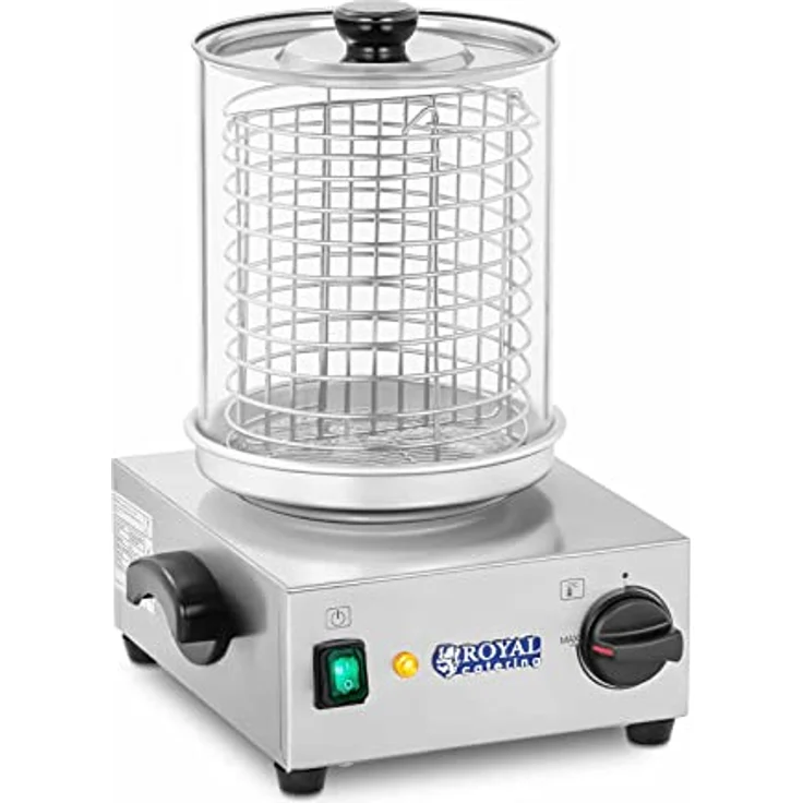 Royal Catering Hotdog-Maker RCHW 800, Bockwurstwärmer für 40 Würstchen, 800 W, Edelstahl – Bild 2