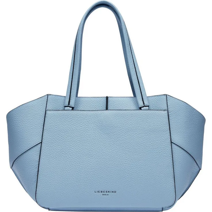 Liebeskind Berlin Shopper Lilly Heavy Pebble, modischer Shopper aus Rindsleder in Breath (hellblau)