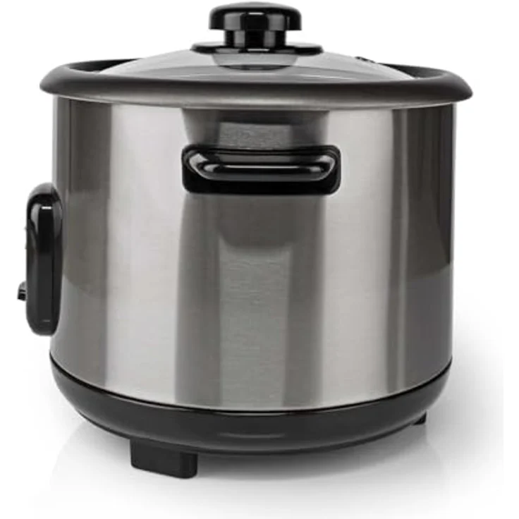 Melissa Reiskocher 1,5 L - 500 W Edelstahl, Antihaft-Innentopf, Dämpfkorb, Warmhaltefunktion, Kochtrockenschutz, inkl. Messbecher und Löffel – Bild 4