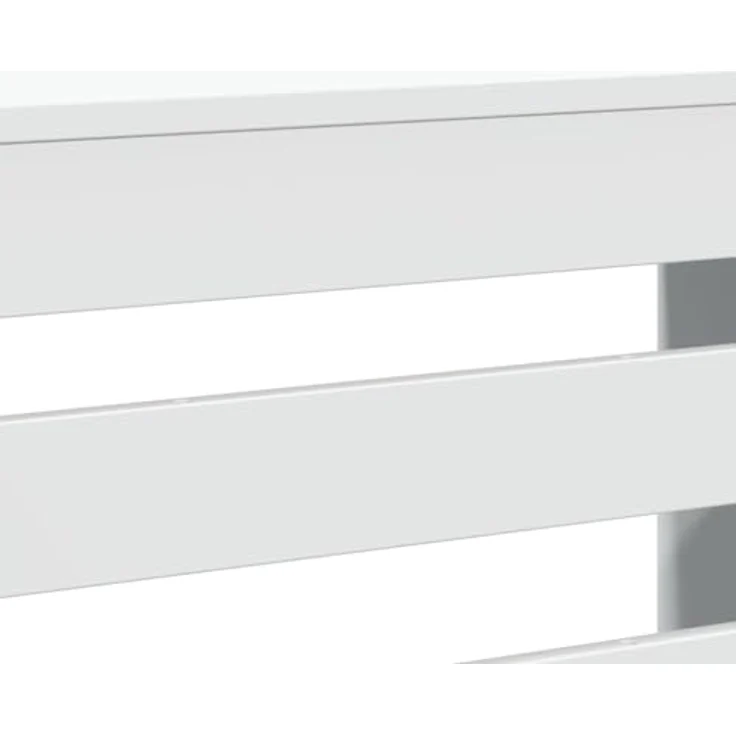 vidaXL Heizkörperverkleidung, Weiß 104x20x82 cm, langlebiger Holzwerkstoff mit modernem Latten-Design und praktischer Ablagefläche – Bild 4