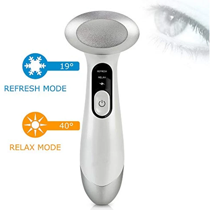 @tec Massagegerät Eye Relax Augen-Massagegerät mit Wärme, Kälte & Vibration - Anti-Aging, Augen Stift bei Augenringen, schwarz – Bild 5