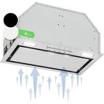 Klarstein Dunstabzugshaube 52cm, Abluft-Dunstabzugshaube mit Spülmaschinenfestem Aluminium Filter, Leise Abzugshaube für Abluft, 397 m³/h Luftstrom, Wandhauben mit LEDs, Dunstabzug zur Wandmontage