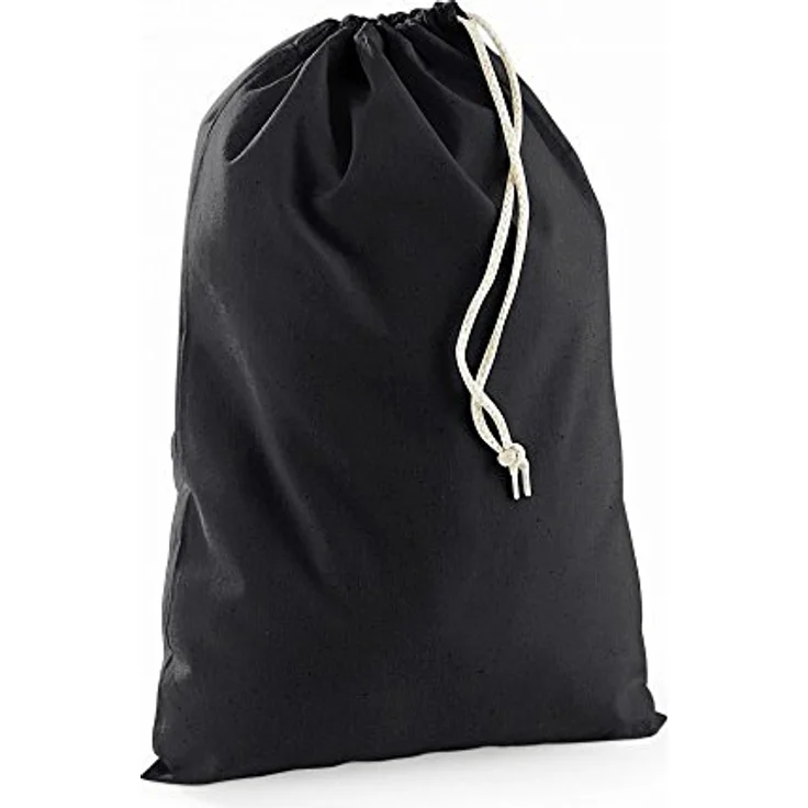 Westford Mill W115 Baumwollbeutel, Natur, Kordelzug, 37 x 46 cm, 12 l Fassungsvermögen, Druckfläche 32 x 30 cm – Bild 2