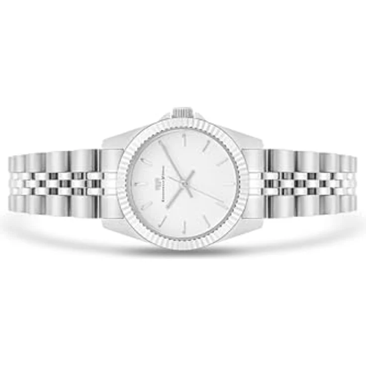 Rhodenwald & Söhne Damen Quarzuhr 27,5 mm mit Edelstahl Armband in Silber, wasserdicht bis 5 ATM, Zifferblatt Weiß – Bild 3
