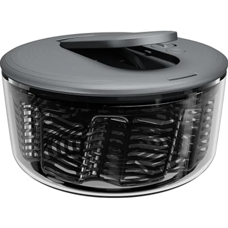 Zyliss Swift Dry Salatschleuder Groß, 6L mit AquaVent™-Technologie, Seilzug und rutschsicherem Boden, spülmaschinengeeignet – Bild 1