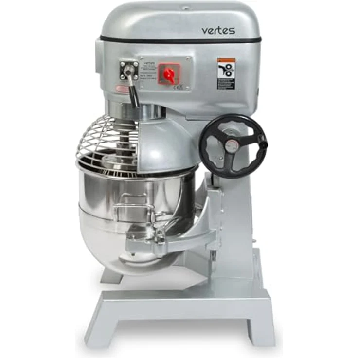 Vertes Teigkneter 1500W, 40L Kapazität, Edelstahl Rührschüssel, 3 Stufen 80, 160 und 310 U/min – Bild 2