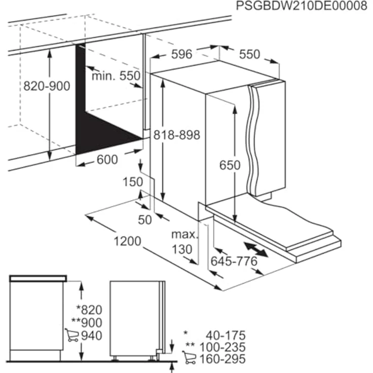 AEG FSE53617Z, Vollintegrierter Geschirrspüler 60 cm für 13 Maßgedecke mit Startzeitvorwahl – Bild 14