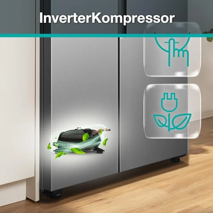 Gorenje NRS917E41BX Side-by-Side Kühl-/Gefrierkombination, 544 Liter, NoFrost Plus, Schwarz, freistehend, 39 dB Geräuschpegel – Bild 4