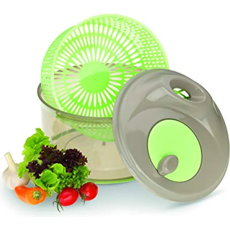 Kela Keuken 12102 Salatschleuder, hocheffizient aus Kunststoff, grün – Bild 2