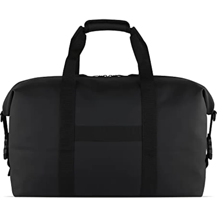 Bugatti Rina Reisetasche für Damen und Herren - Recycelte Sporttasche 35 L wasserabweisend - Trainingstasche, Fitnesstasche für Sport - Tasche für den Urlaub aus recyceltem PU, Schwarz – Bild 3